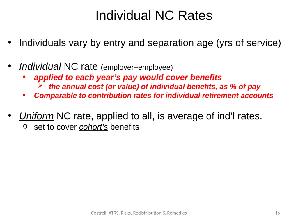Costrell, ATRS, Risks, Redistribution & Remedies - slide 16 of 24