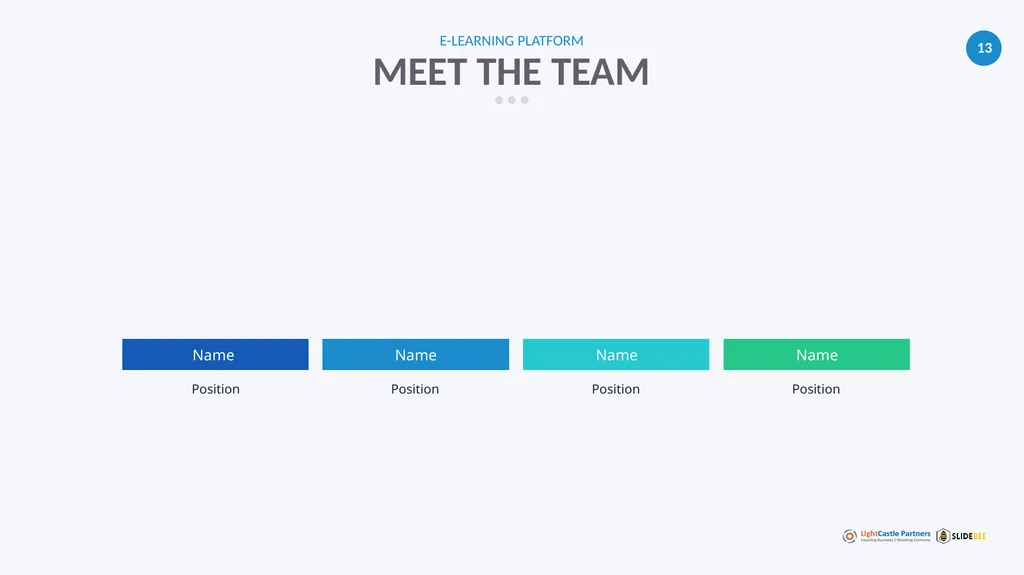 E-LEARNING PLATFORM Hello! You can add, edit and - slide 13 of 18