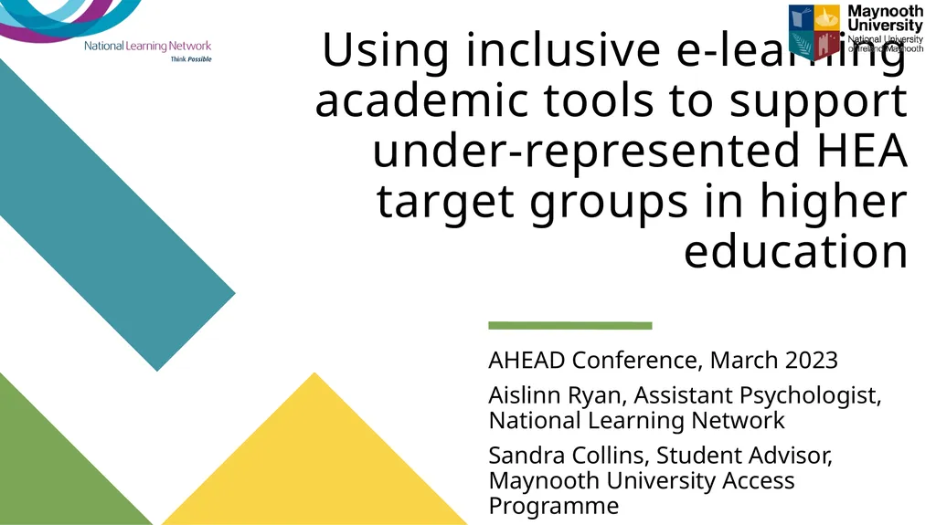 Using inclusive e-learning academic tools to - slide 1 of 8