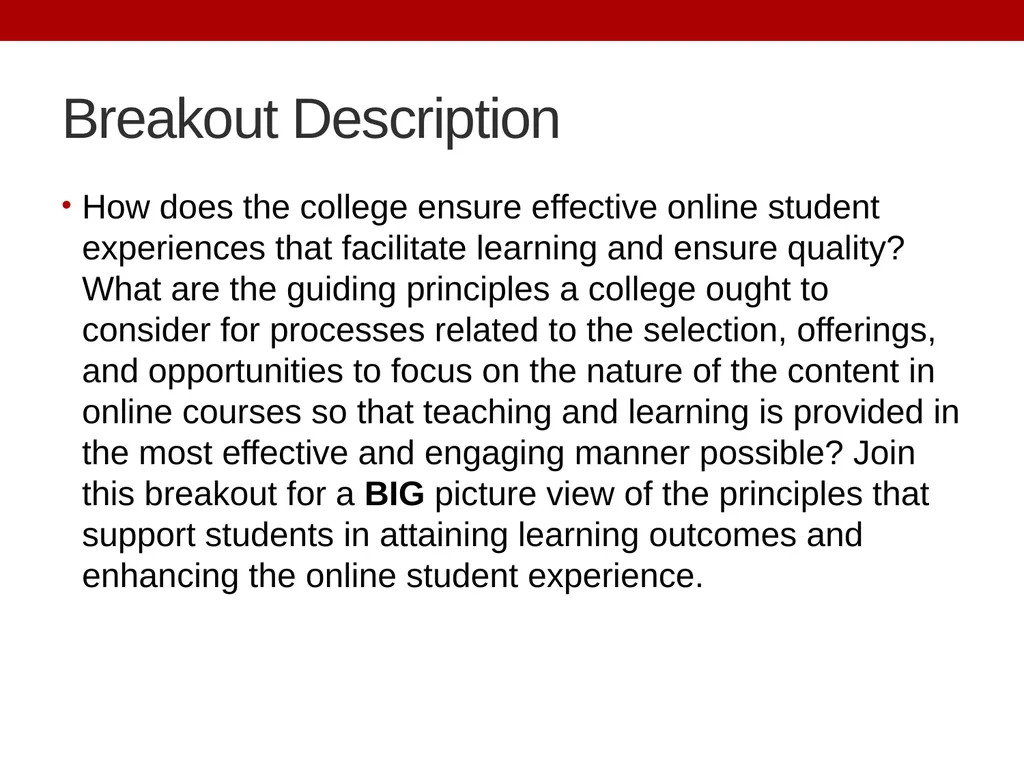 Online Student Experiences Amine El Moznine, SSCCC - slide 2 of 18