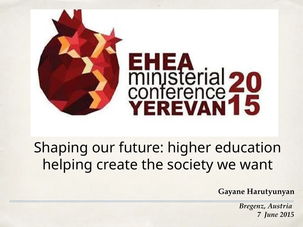 Bregenz, Austria 7 June 2015 Shaping our future: - slide 1 of 9