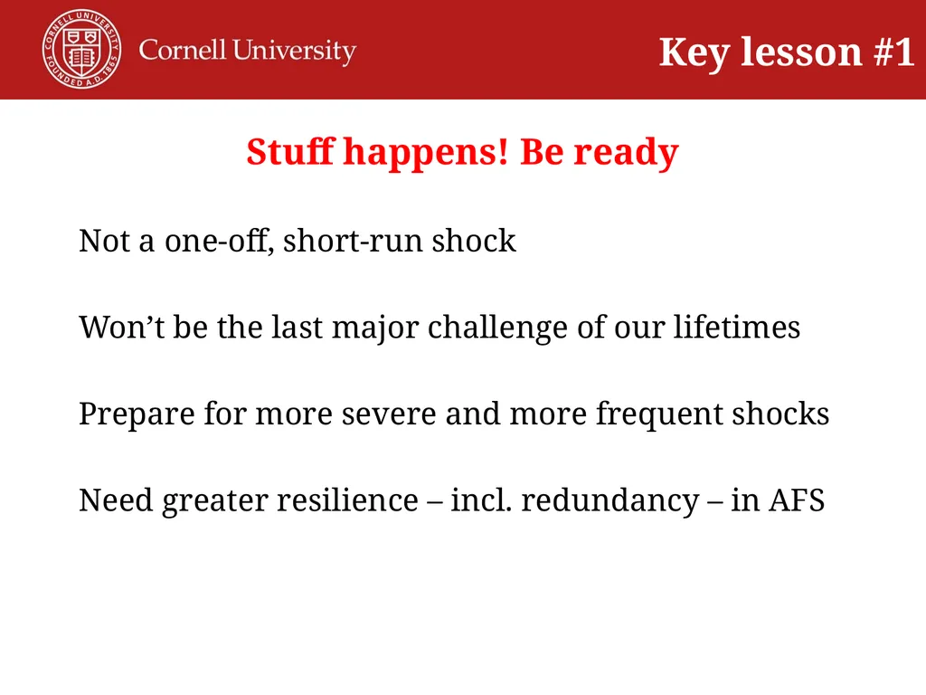 COVID Lessons for Agri-Food Systems Transformation - slide 4 of 18