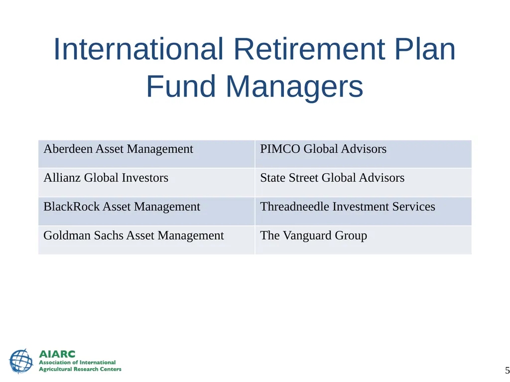 IARC Benefit Plans World Vegetable Center 14 June - slide 51 of 89