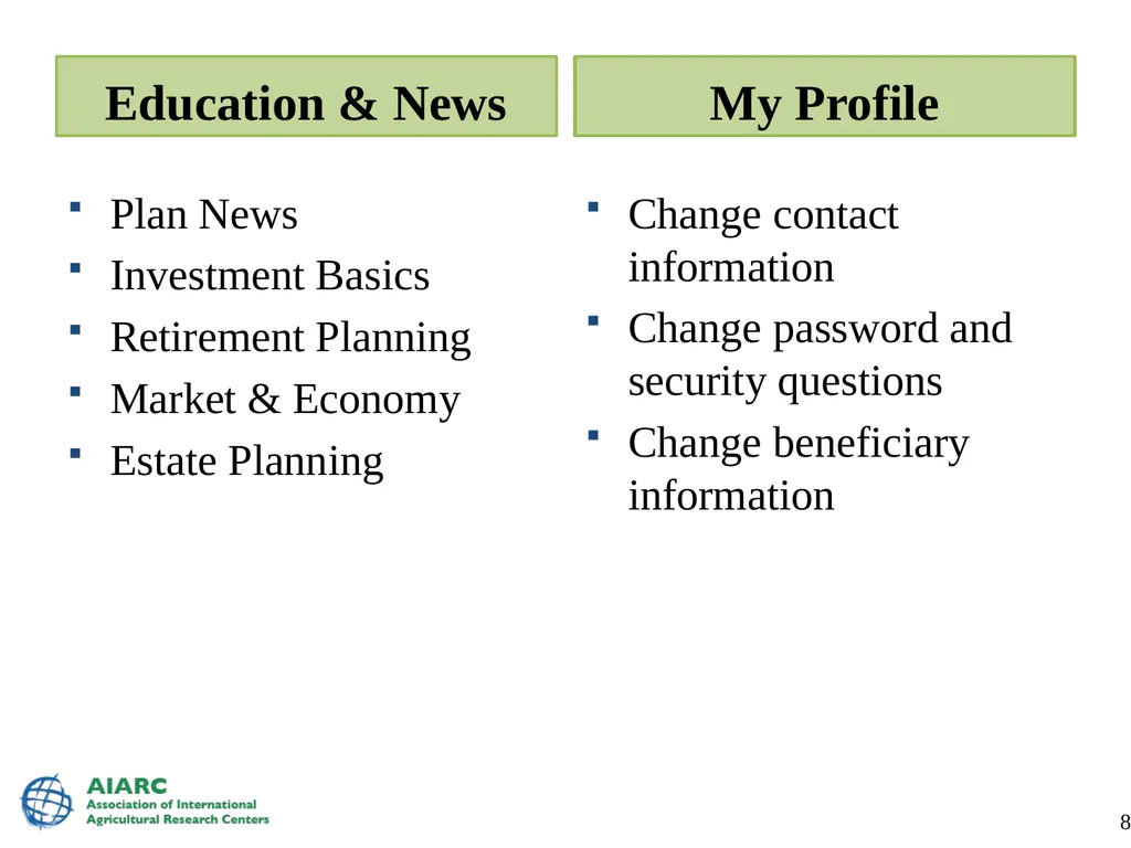 IARC Benefit Plans World Vegetable Center 14 June - slide 87 of 89