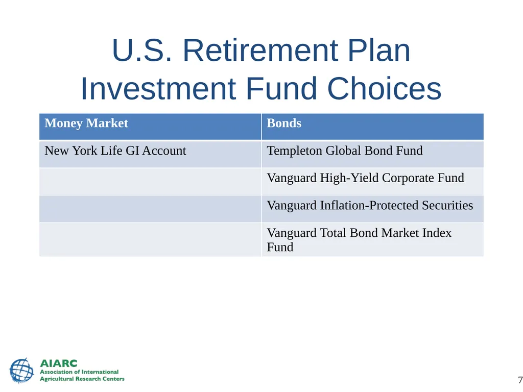 IARC Benefit Plans World Vegetable Center 14 June - slide 79 of 89
