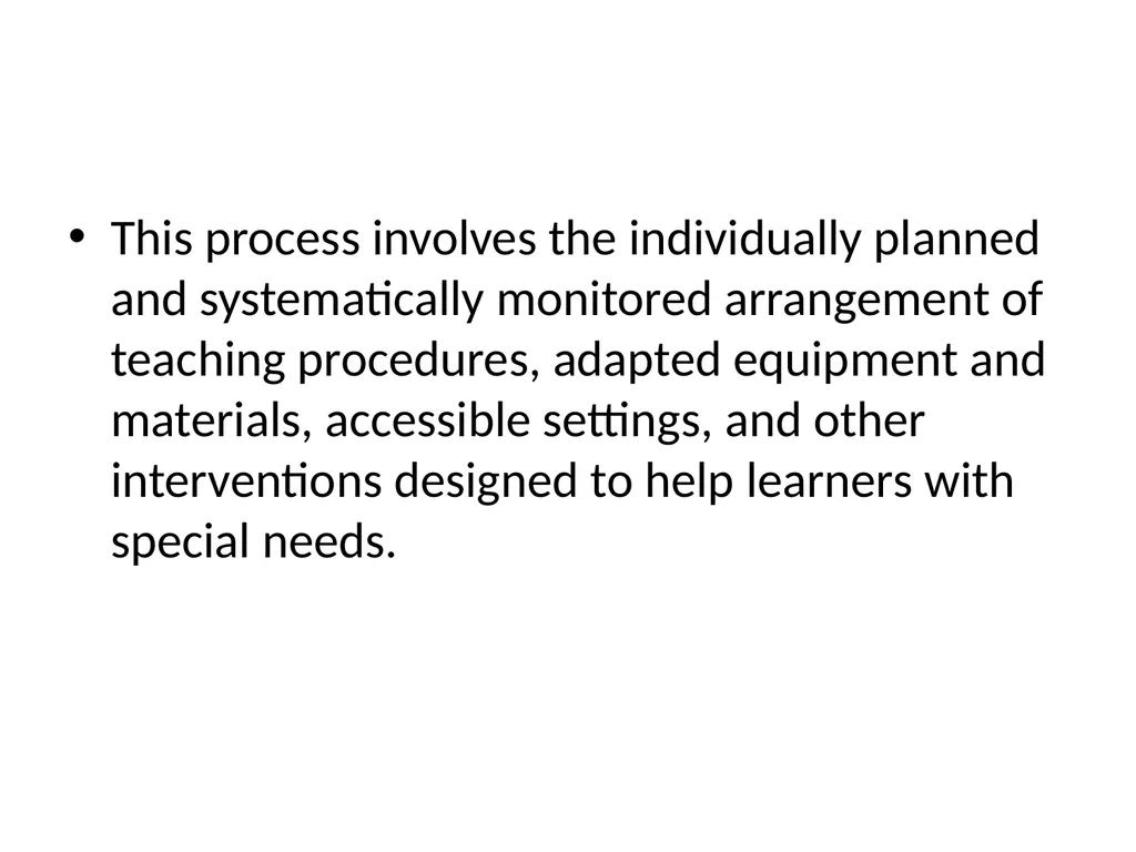 Special Education General education is the - slide 14 of 17