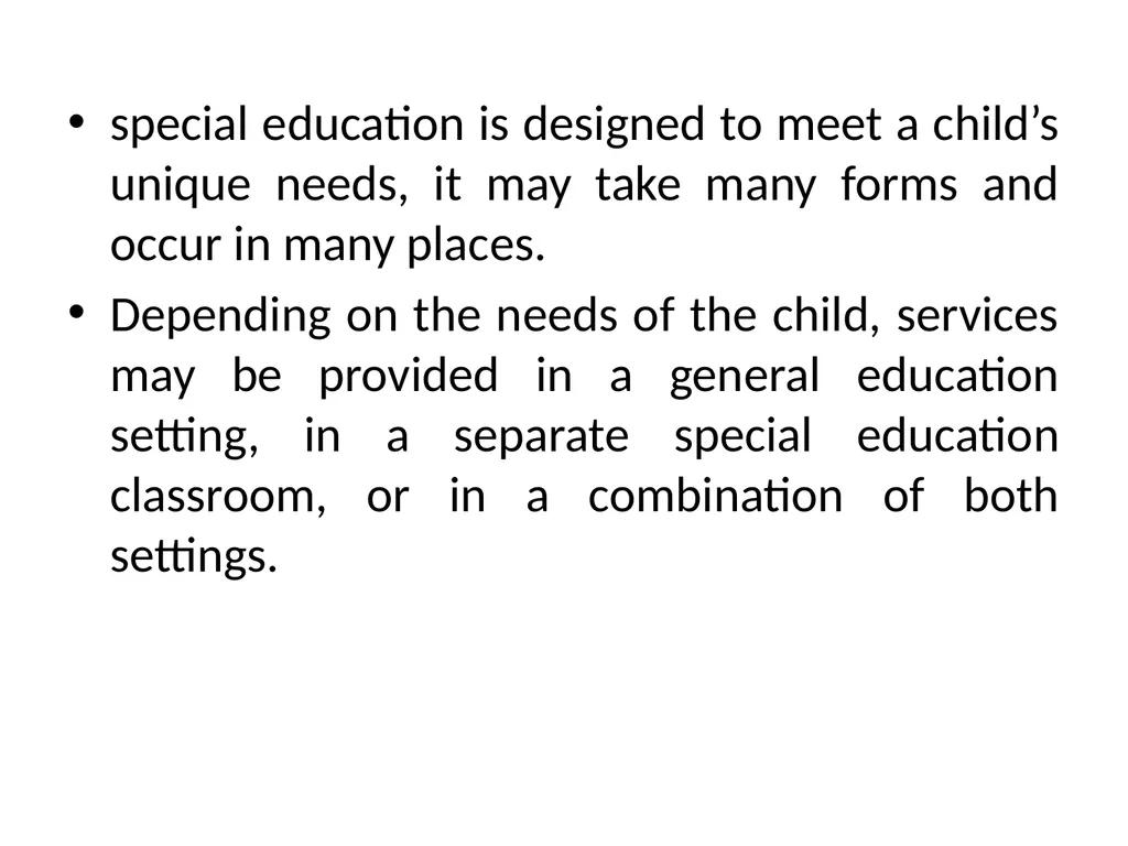 Special Education General education is the - slide 6 of 17