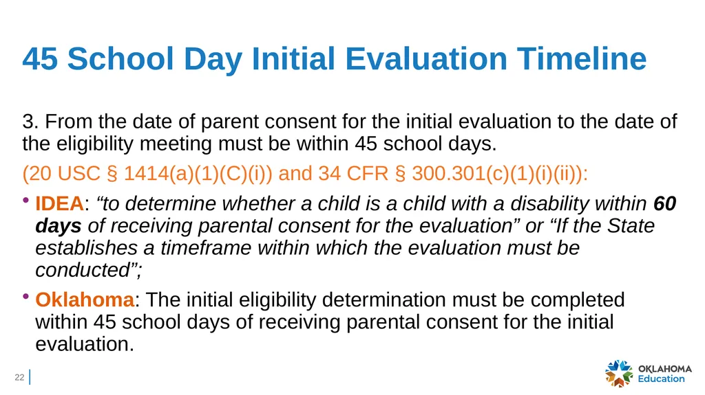 Charter Schools’ IDEA Obligation to Serve Students - slide 22 of 38