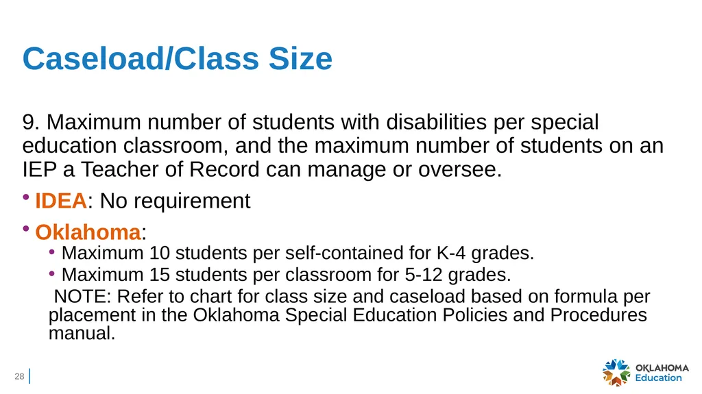Charter Schools’ IDEA Obligation to Serve Students - slide 28 of 38