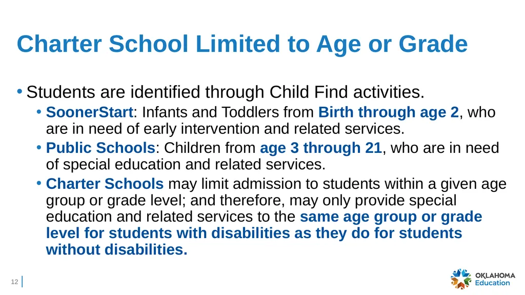 Charter Schools’ IDEA Obligation to Serve Students - slide 12 of 38