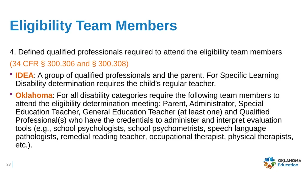 Charter Schools’ IDEA Obligation to Serve Students - slide 23 of 38