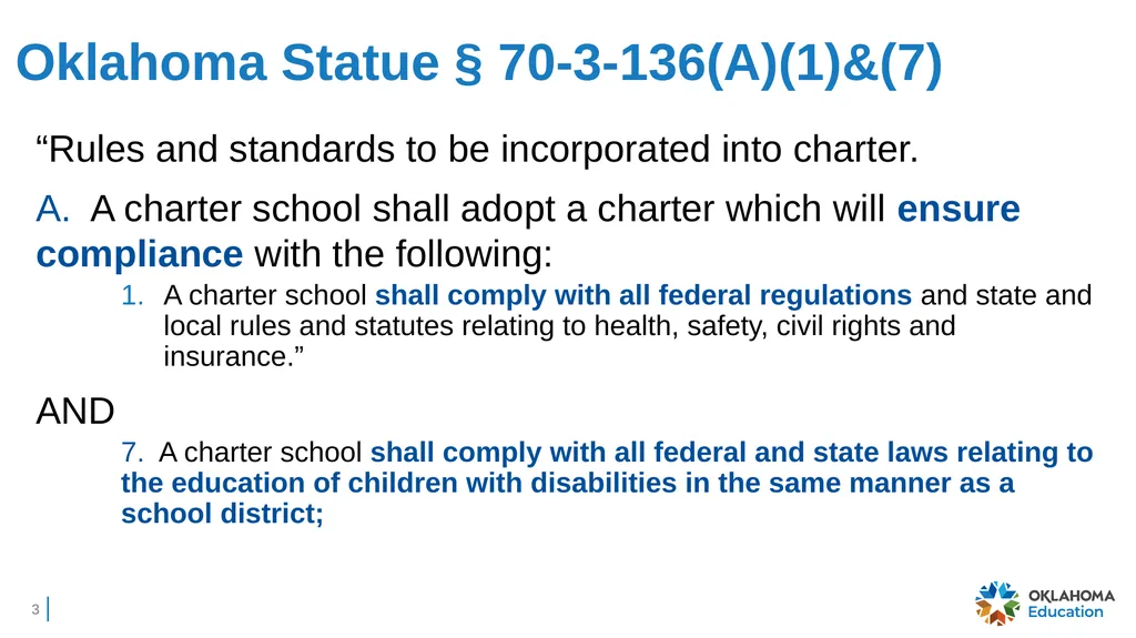 Charter Schools’ IDEA Obligation to Serve Students - slide 3 of 38