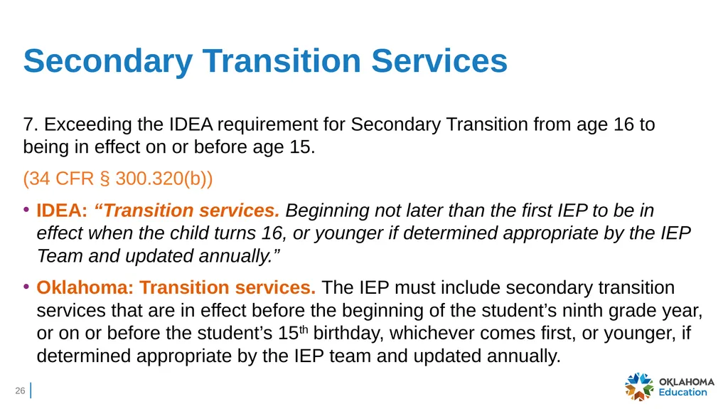 Charter Schools’ IDEA Obligation to Serve Students - slide 26 of 38