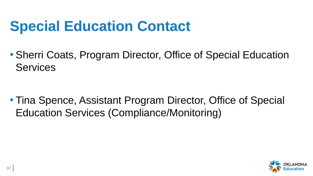 Charter Schools’ IDEA Obligation to Serve Students - slide 37 of 38