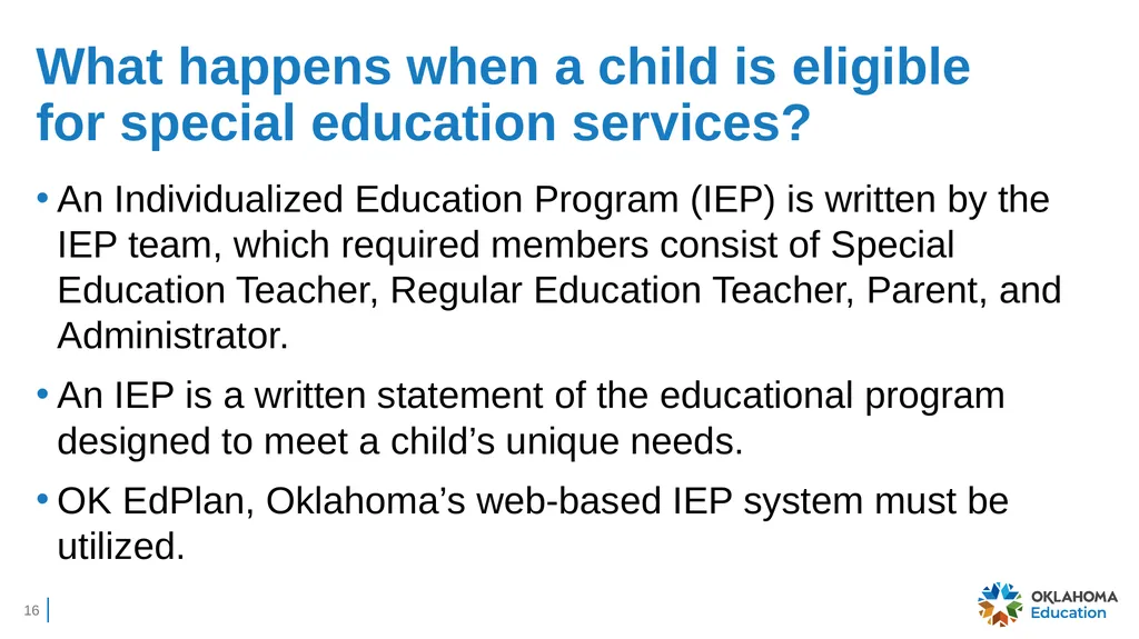 Charter Schools’ IDEA Obligation to Serve Students - slide 16 of 38