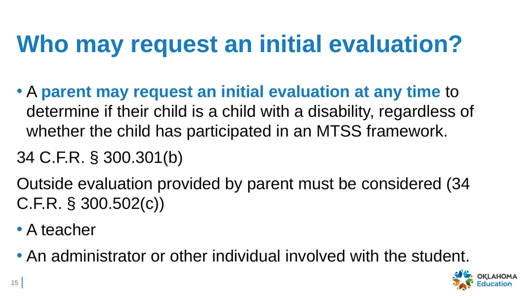 Charter Schools’ IDEA Obligation to Serve Students - slide 15 of 38