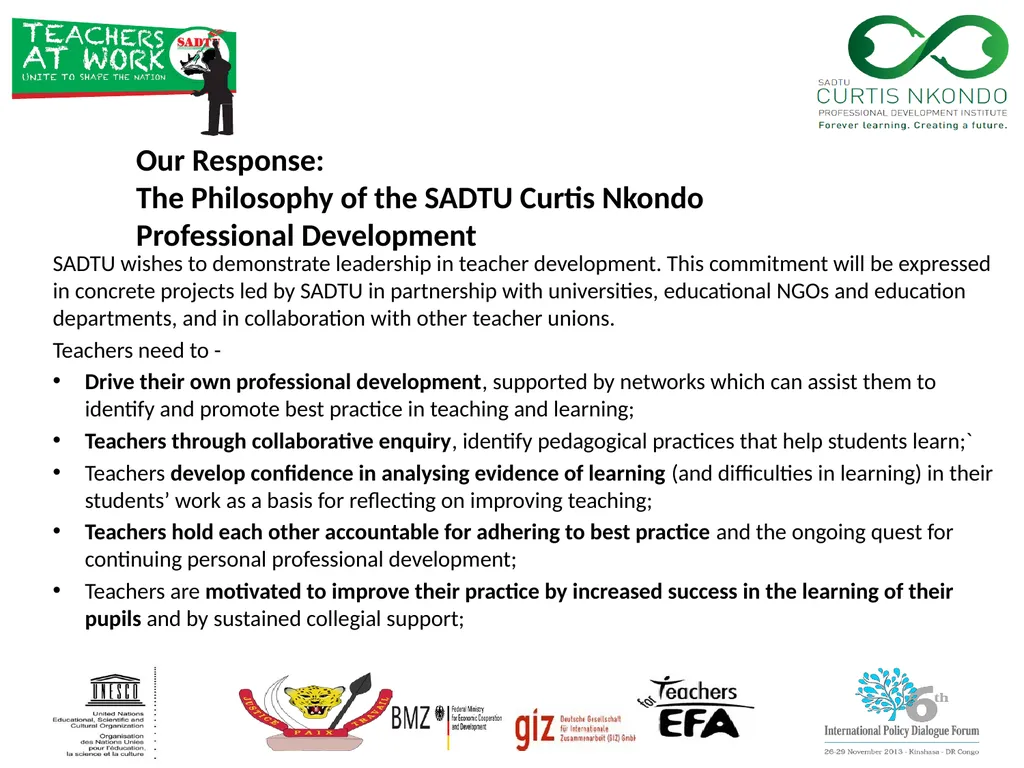 International Task Force on Teachers for Education - slide 6 of 16