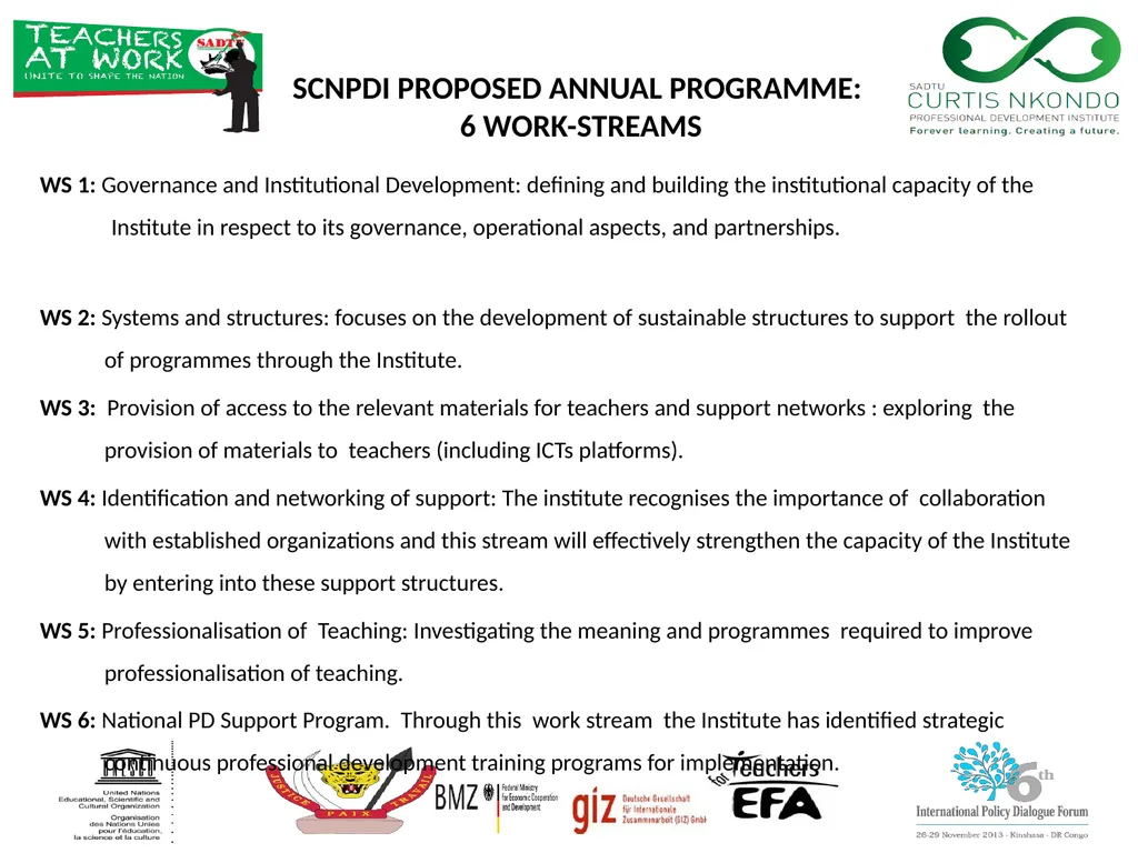 International Task Force on Teachers for Education - slide 11 of 16