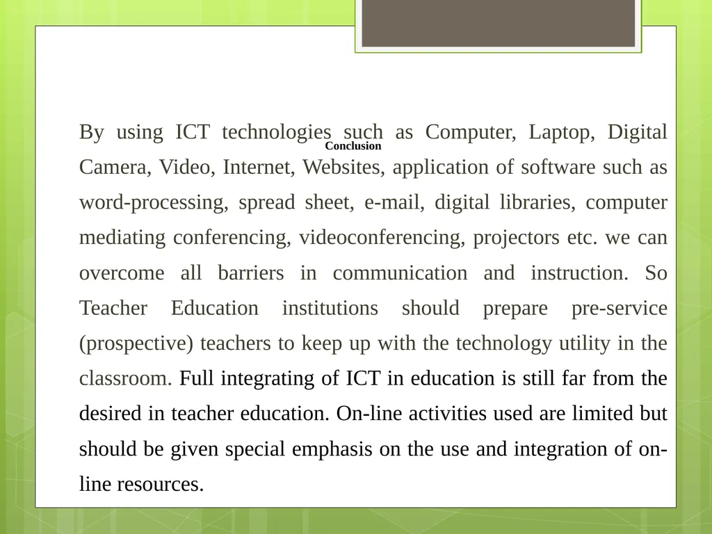 ICT IN TEACHER EDUCATION INFORMATION AND - slide 15 of 15