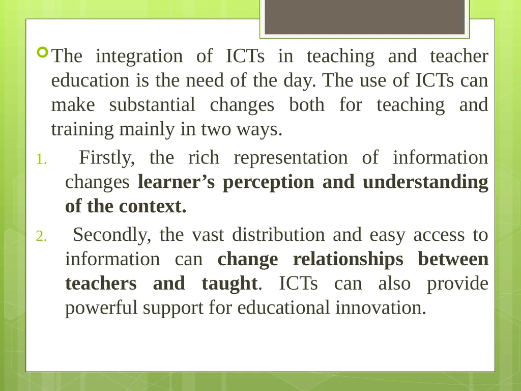ICT IN TEACHER EDUCATION INFORMATION AND - slide 7 of 15