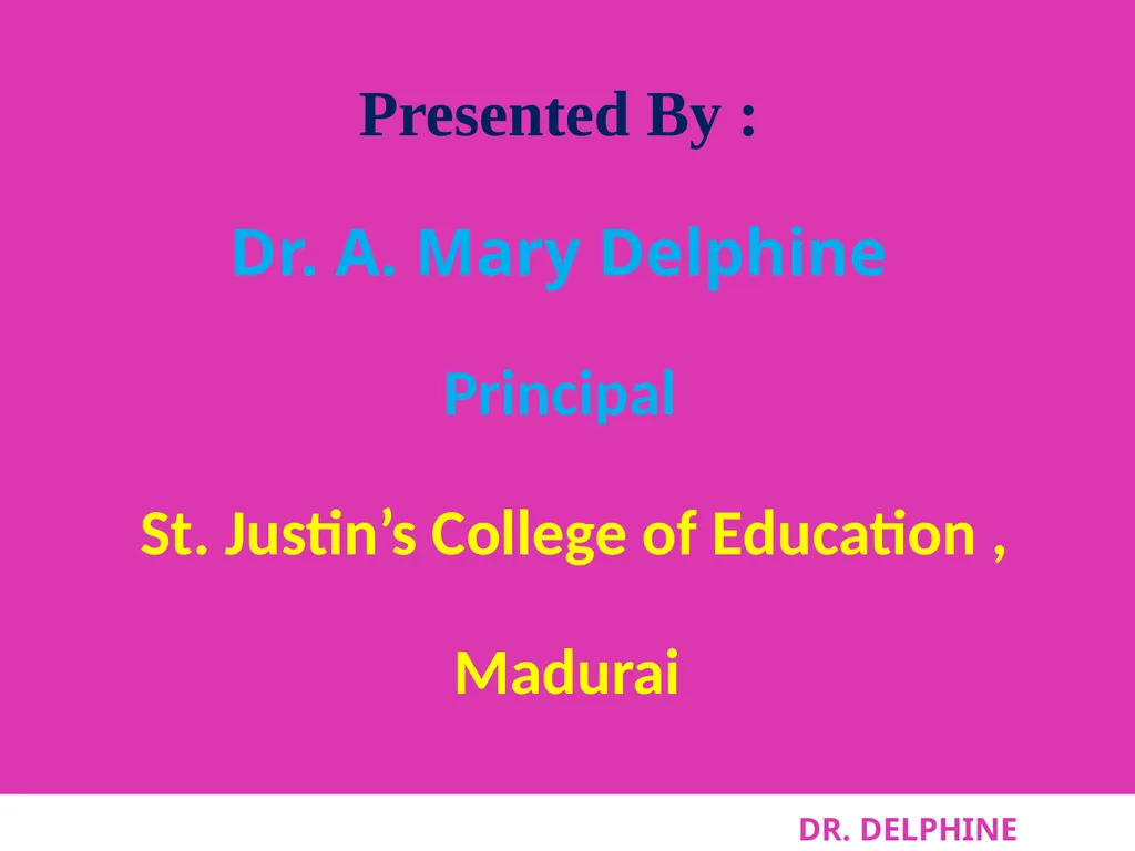 DR. DELPHINE MASTER OF EDUCATION Course Code: FMTE - slide 3 of 54
