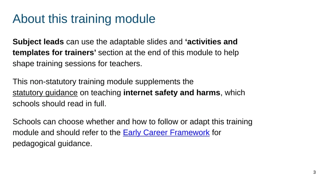 Teaching internet safety and harms ADAPT THIS FOR - slide 3 of 88
