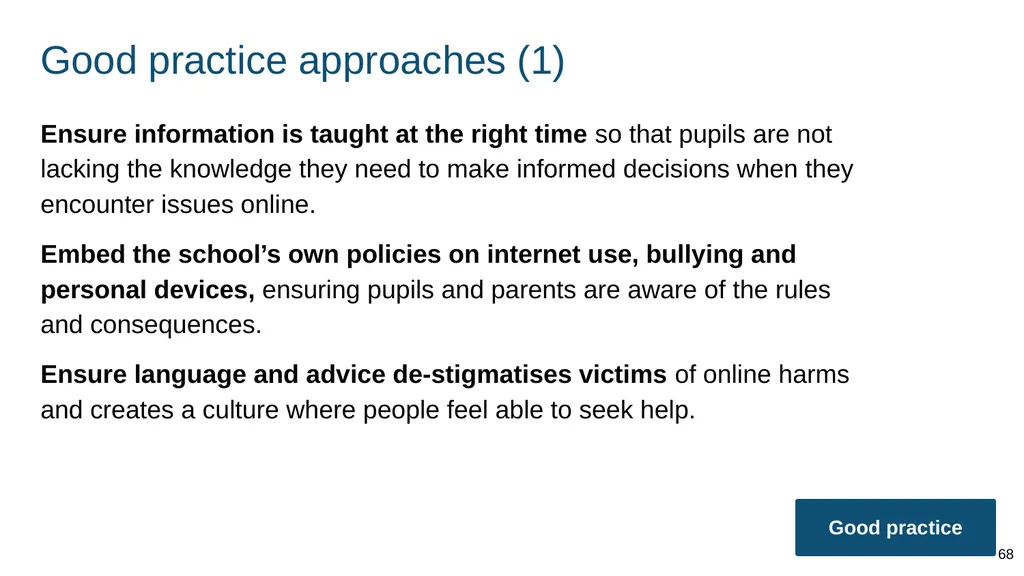 Teaching internet safety and harms ADAPT THIS FOR - slide 68 of 88
