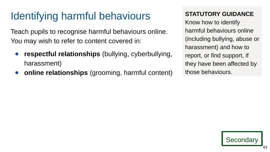 Teaching internet safety and harms ADAPT THIS FOR - slide 63 of 88