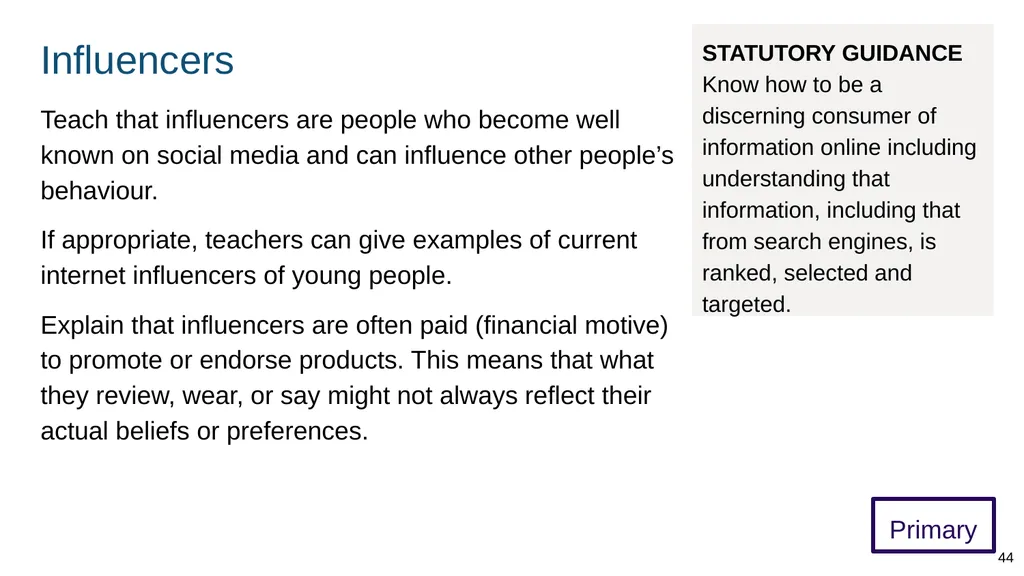 Teaching internet safety and harms ADAPT THIS FOR - slide 44 of 88