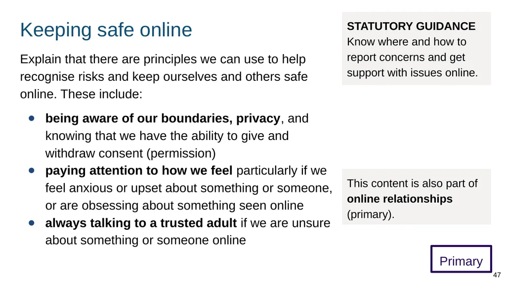 Teaching internet safety and harms ADAPT THIS FOR - slide 47 of 88