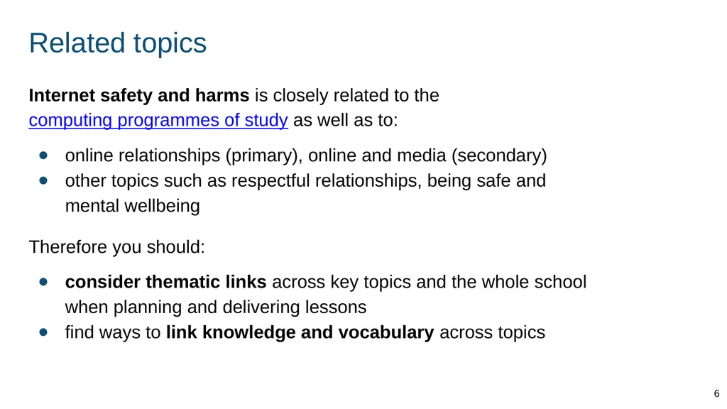 Teaching internet safety and harms ADAPT THIS FOR - slide 6 of 88