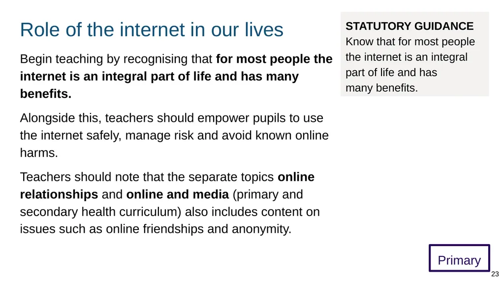 Teaching internet safety and harms ADAPT THIS FOR - slide 23 of 88