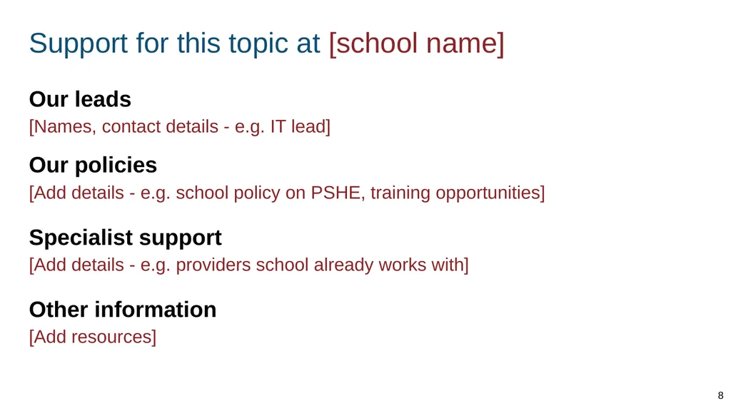 Teaching internet safety and harms ADAPT THIS FOR - slide 8 of 88