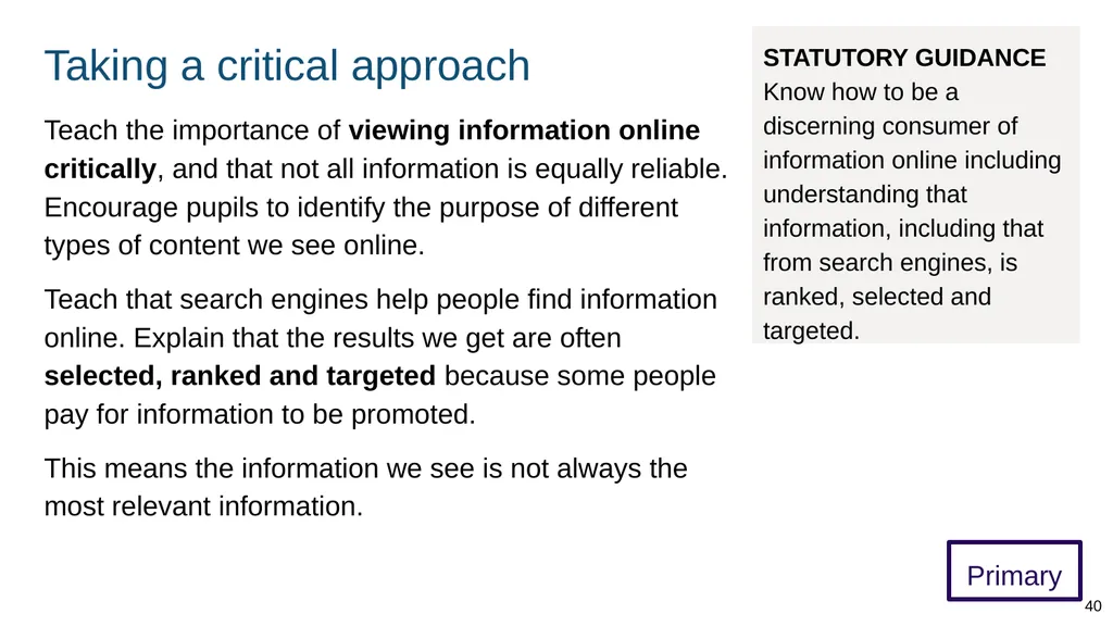 Teaching internet safety and harms ADAPT THIS FOR - slide 40 of 88