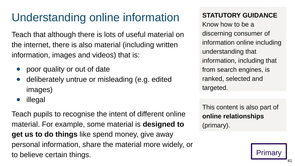 Teaching internet safety and harms ADAPT THIS FOR - slide 41 of 88