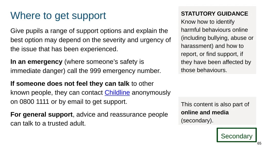 Teaching internet safety and harms ADAPT THIS FOR - slide 65 of 88