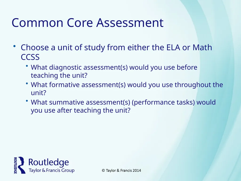 Assessment Table of Contents How Is Assessment - slide 33 of 37