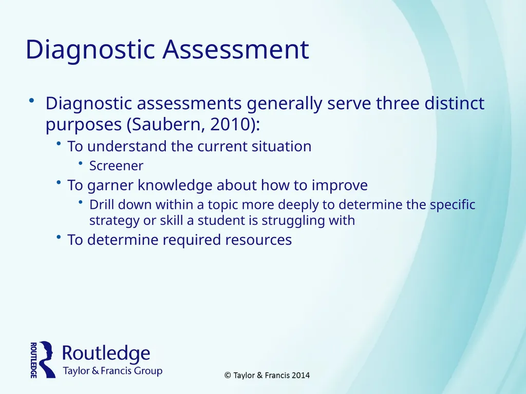 Assessment Table of Contents How Is Assessment - slide 8 of 37