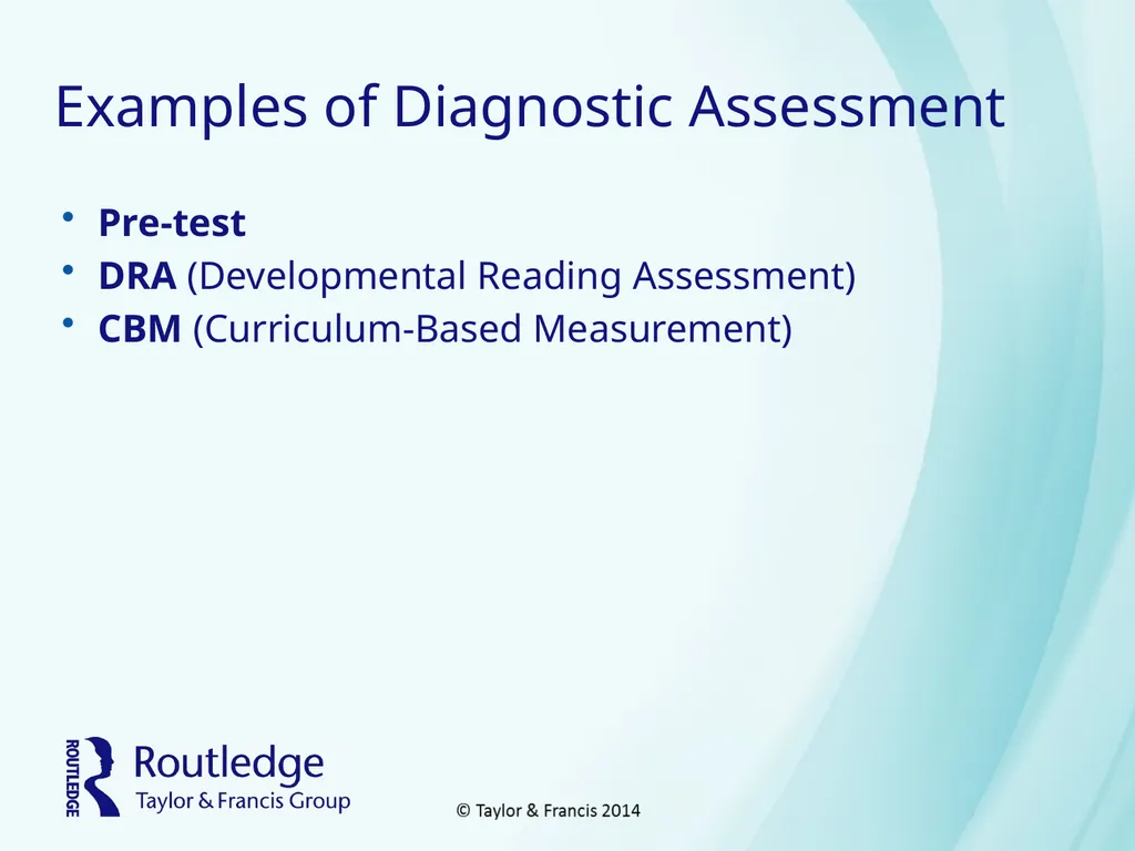 Assessment Table of Contents How Is Assessment - slide 9 of 37