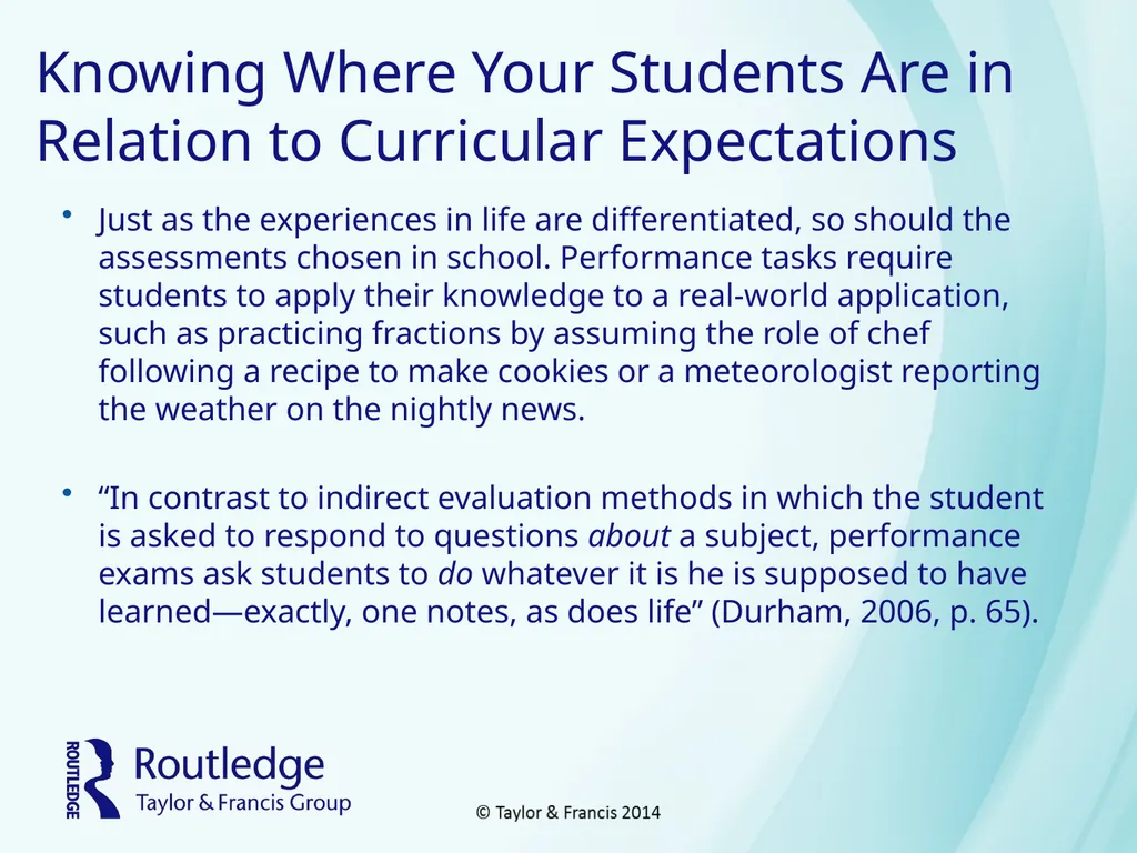 Assessment Table of Contents How Is Assessment - slide 23 of 37