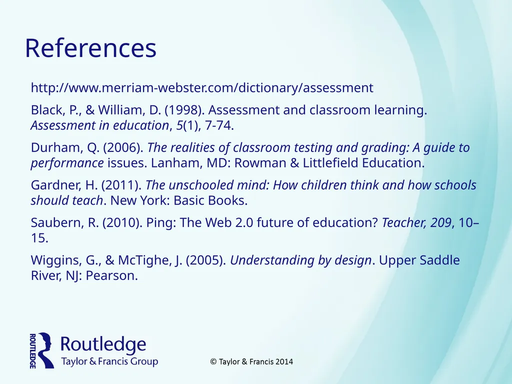 Assessment Table of Contents How Is Assessment - slide 37 of 37