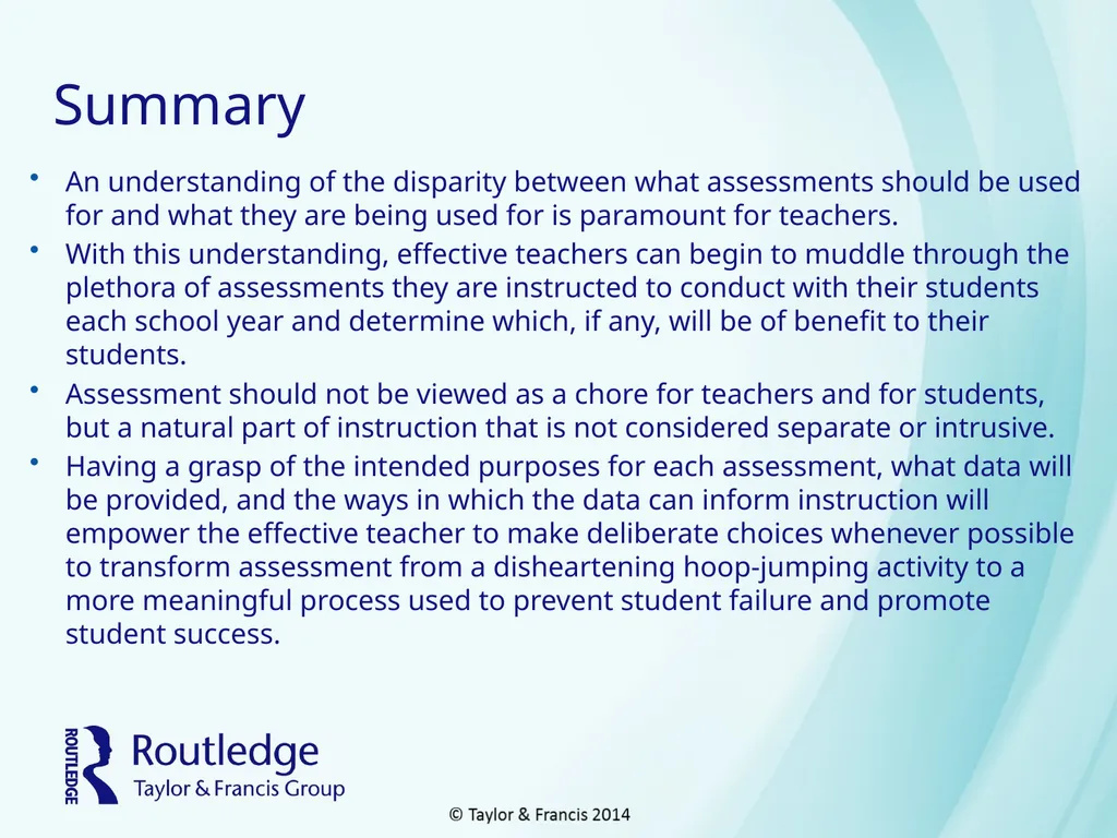 Assessment Table of Contents How Is Assessment - slide 35 of 37