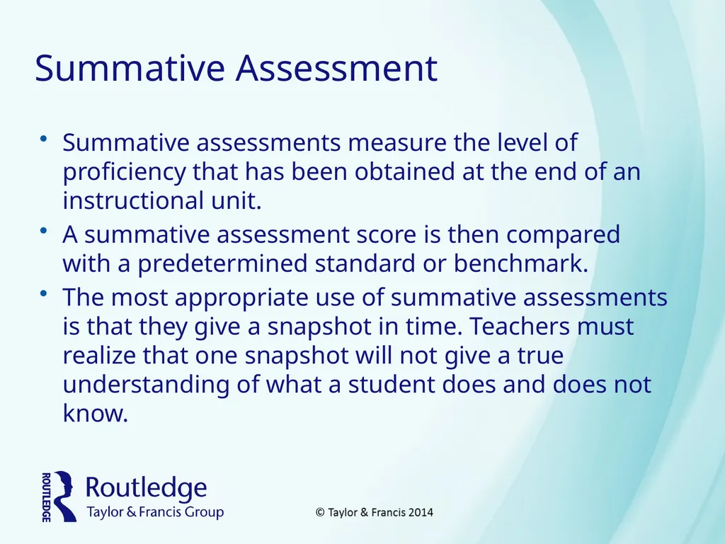 Assessment Table of Contents How Is Assessment - slide 13 of 37