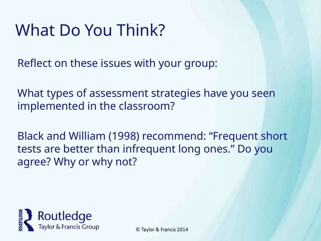 Assessment Table of Contents How Is Assessment - slide 16 of 37