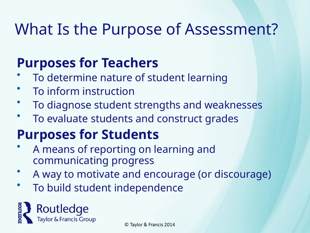 Assessment Table of Contents How Is Assessment - slide 21 of 37