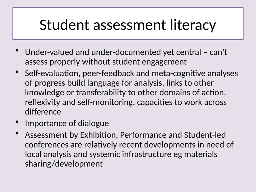 Building Assessment Literacy with Teachers and - slide 16 of 21