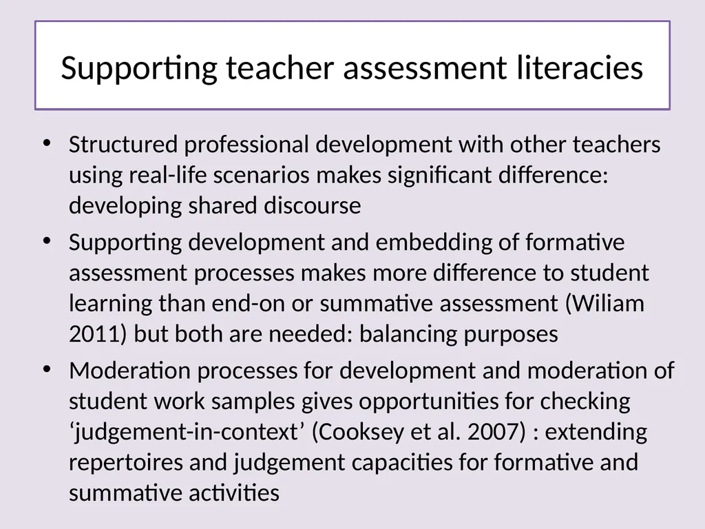 Building Assessment Literacy with Teachers and - slide 18 of 21