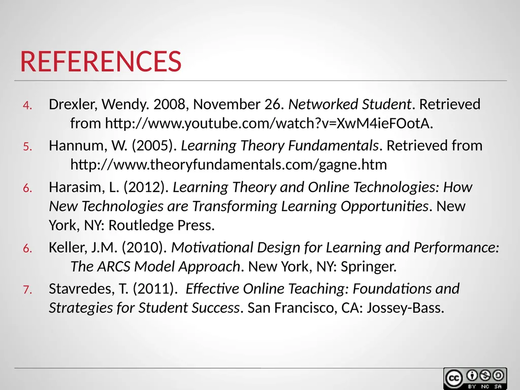 Instructional design models & theories Of Learning - slide 34 of 35
