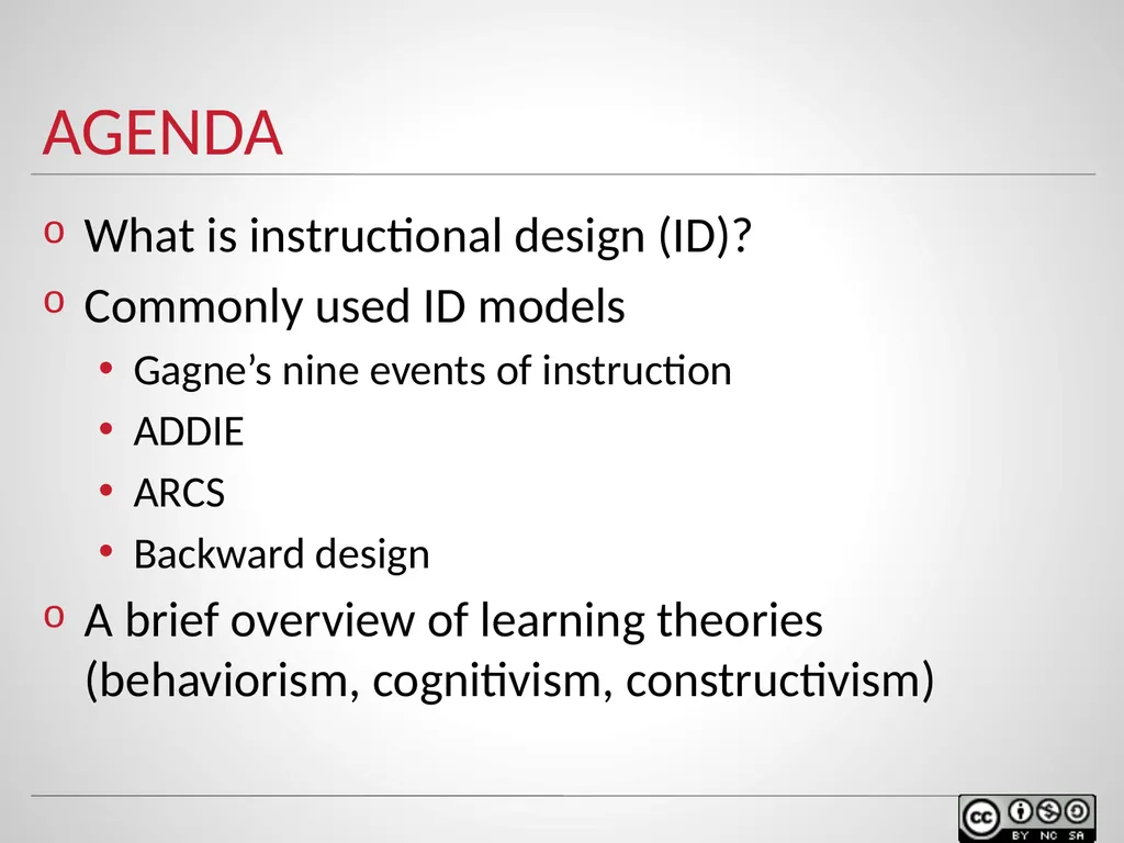 Instructional design models & theories Of Learning - slide 4 of 35