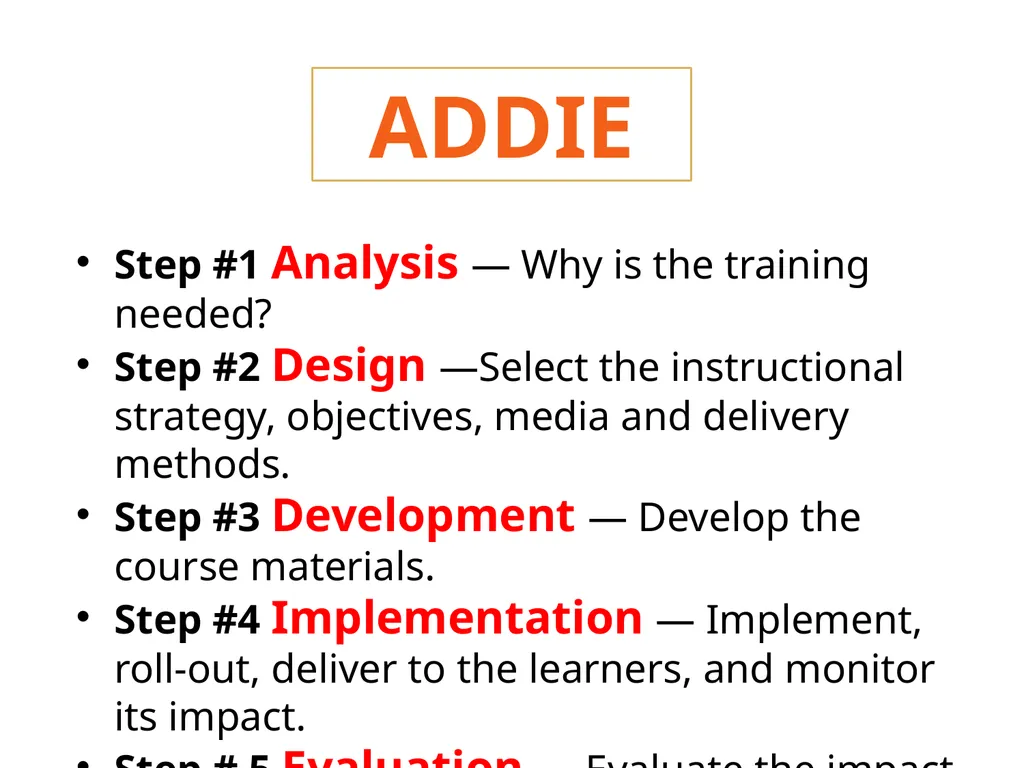 Instructional Design Models Source: - slide 7 of 7